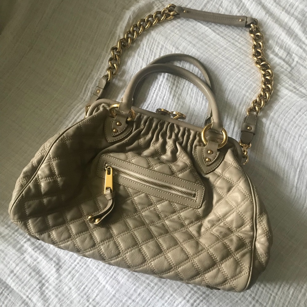 Marc Jacobs Stam quilted grey handbag